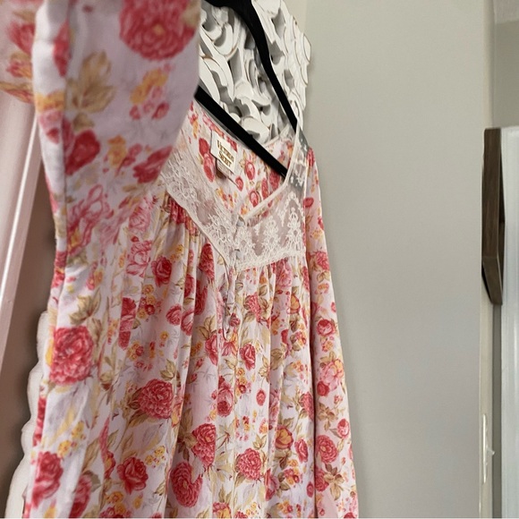 Victoria's Secret Gold Label Vintage Sleep Gown Sz S Cottagecore Coquette 90s - Picture 5 of 11